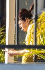 SHERILYN FENN Enjoying a Smoke Outside Her Home in Los Angeles 01/11/2024