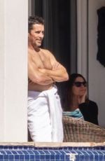 SIBI BLAZIC and Christian Bale at a Pool in Los Cabos 01/29/2024