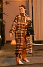 SOPHIA BUSH Out for Dinner at San Vicente Bungalows in West Hollywood 01/16/2024