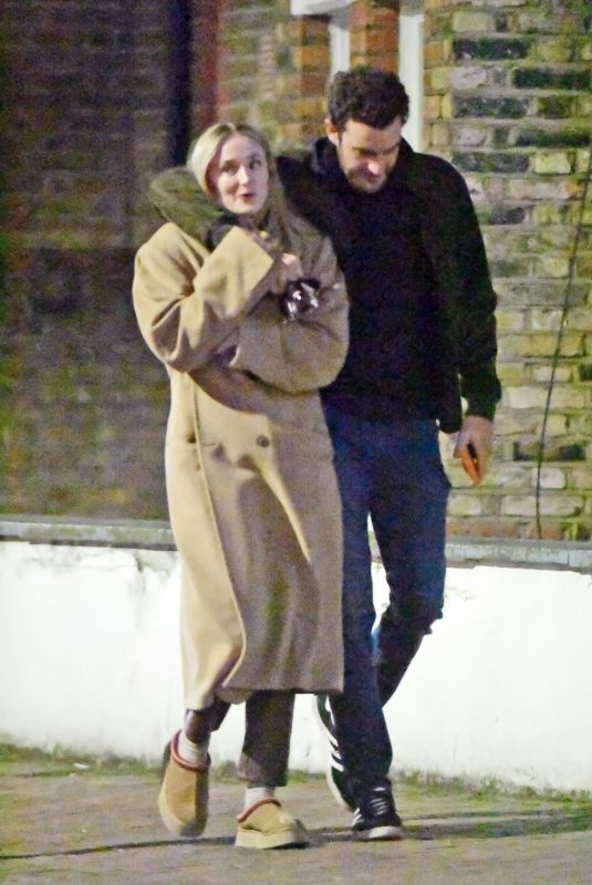 SOPHIE TURNER and Peregrine Pearson Out in London 01/17/2024