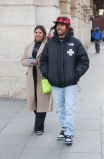 TAINA MARIE MELENDEZ Out at Place Vendome in Paris 01/15/2024