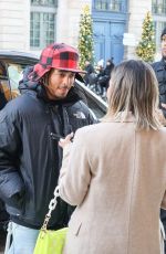 TAINA MARIE MELENDEZ Out at Place Vendome in Paris 01/15/2024