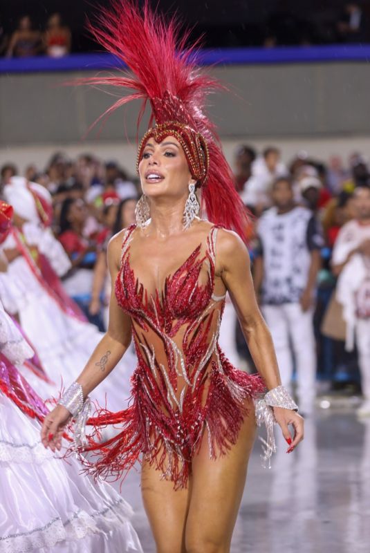 TATI BARBIERI at Technical Rehearsal at Sapucaí in Rio de Janeiro 01/21/2024