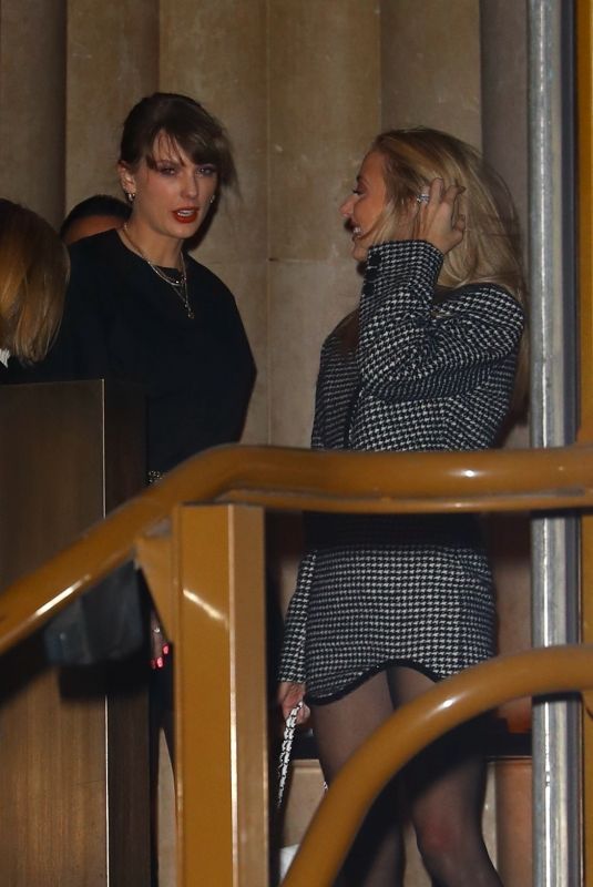 TAYLOR SWIFT and BRITTANY MAHOMES Leaves Nobu in New York 01/23/2024