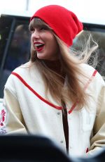 TAYLOR SWIFT Arrives at Kansas City Chiefs vs Buffalo Bills AFC Divisional Playoff Game at Highmark Stadium in Orchard Park 01/21/2024