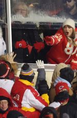 TAYLOR SWIFT at Miami Dolphins vs Kansas City Chiefs AFC WC Playoff Game in Kansas City 01/13/2024