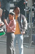 TAYLOUR PAIGE and Eddie Murphy on the Set of Beverly Hills Cop 4 in Los Angeles 01/18/2024
