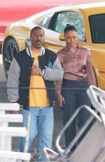 TAYLOUR PAIGE and Eddie Murphy on the Set of Beverly Hills Cop 4 in Los Angeles 01/18/2024