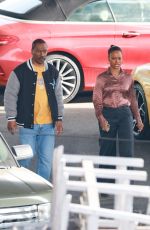 TAYLOUR PAIGE and Eddie Murphy on the Set of Beverly Hills Cop 4 in Los Angeles 01/18/2024