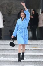 TEONA STAVARACHI on the Set of April X in Bucharest 01/28/2024