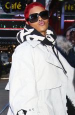 TEYANA TAYLOR Arrives at Good Morning America Studios in New York 01/08/2024