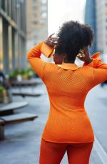 TEYONAH PARRISH at a Photoshoot, December 2023