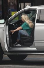 TORI SPELLING Leaves a UPS Store in Los Angeles 01/19/2024