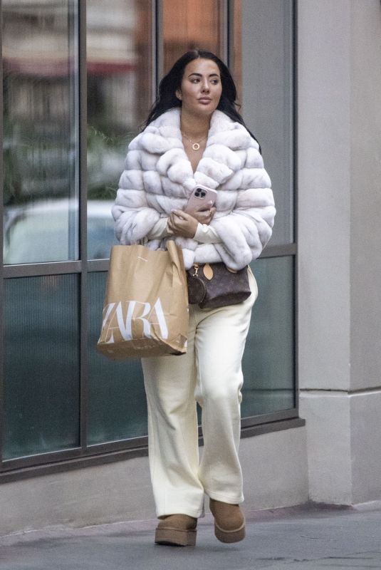 YAZMIN OUKHELLOU Out Shopping in London 01/24/2024
