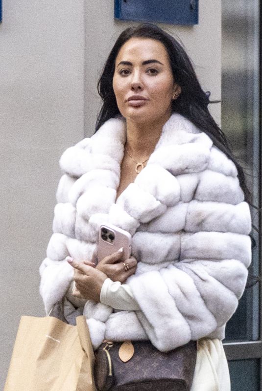 YAZMIN OUKHELLOU Out Shopping in Mayfair 01/24/2024