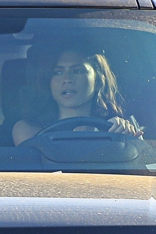ZENDAYA Leaves in Her SUV Jon and Vinny