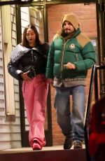 ZOE SALDANA and Marco Perego Out for Dinner at Matsuhisa in Aspen 01/07/2024