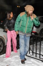 ZOE SALDANA and Marco Perego Out for Dinner at Matsuhisa in Aspen 01/07/2024