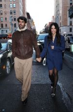 ABIGAIL SPENCER and Oscar Valls Leaves Michael Kors Fashion Show in New York 02/13/2024