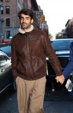 ABIGAIL SPENCER and Oscar Valls Leaves Michael Kors Fashion Show in New York 02/13/2024