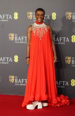 ADJOA ANDOH at EE Bafta Film Awards 2024 in London 02/18/2024