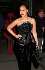 ADRIENNE BAILON Arrives at The Blonds Fashion Show in New York 02/10/2024