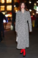 ALEXA CHUNG Arrives at Tory Burch Fashion Show in New York 02/12/2024