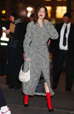 ALEXA CHUNG Arrives at Tory Burch Fashion Show in New York 02/12/2024