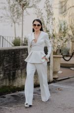 ALEXANDRA PEREIRA Arrives at Elie Saab Spring/Summer 2024 Haute Couture Show in Paris 01/24/2024