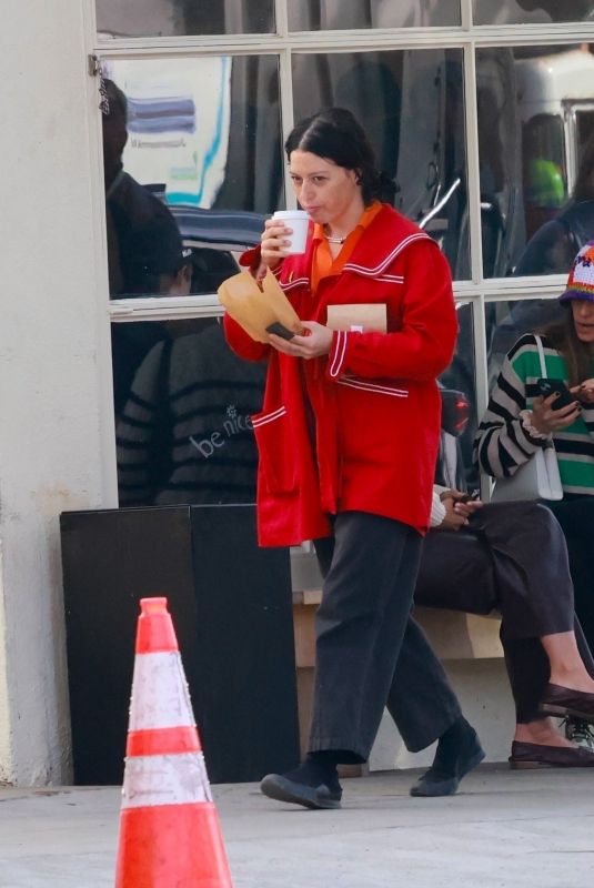 ALIA SHAWKAT Receives Parking Ticket During Coffee Run in Los Feliz 02/16/2024