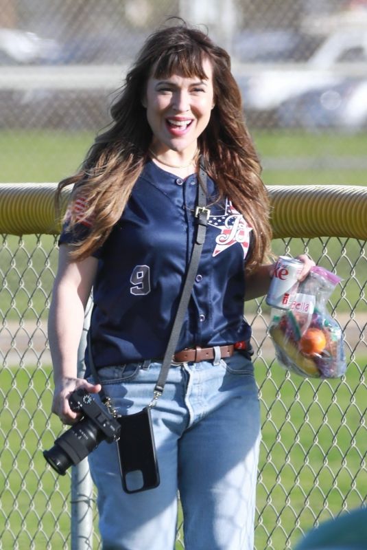 ALYSSA MILANO at Her Son’s Baseball Game in Thousand Oaks 02/18/2024
