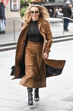 AMANDA HOLDEN Leaves Global Studios Heart Breakfast Show in London 02/20/2024
