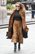 AMANDA HOLDEN Leaves Global Studios Heart Breakfast Show in London 02/20/2024