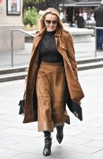 AMANDA HOLDEN Leaves Global Studios Heart Breakfast Show in London 02/20/2024