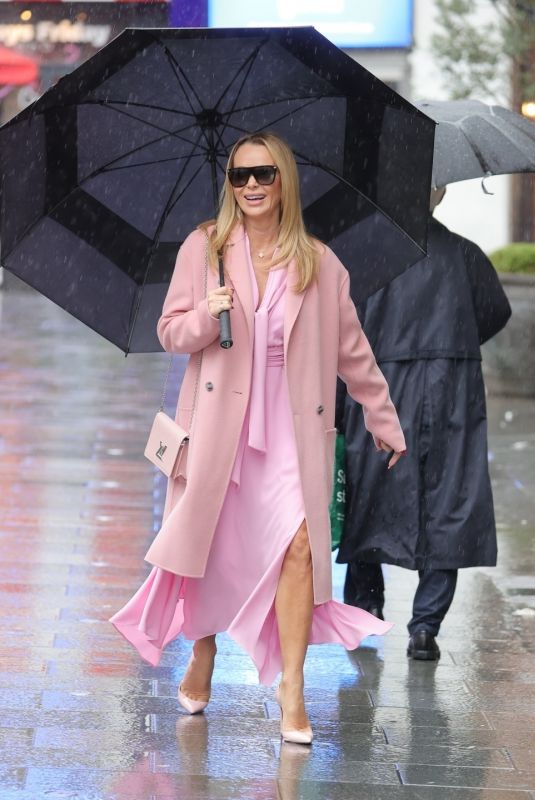 AMANDA HOLDEN Leaves Heart Breakfast Show in London 02/21/2024