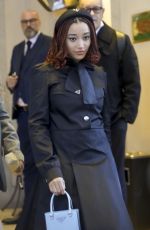 AMANDLA STENBERG Leaves Palazzo Parigi Hotel in Milan 02/22/2024