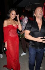 AMANZA SMITH Leaves Catch Steak in West Hollywood 02/09/2024