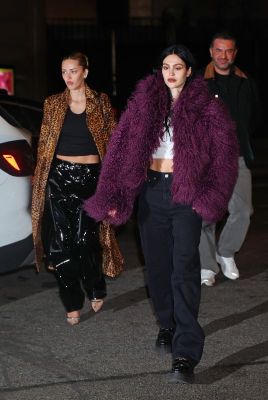 AMELIA and DELILAH HAMLIN Arrives at Frame Denim’s Fashion Week Dinner in New York 02/12/2024