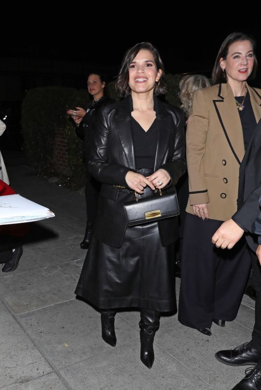 AMERICA FERRERA Arrives at Delilah in West Hollywood 02/12/2024