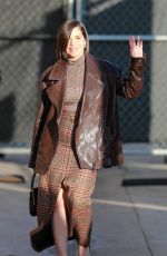 AMERICA FERRERA Arrives at Jimmy Kimmel Live in Hollywood 02/13/2024