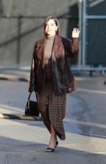 AMERICA FERRERA Arrives at Jimmy Kimmel Live in Hollywood 02/13/2024