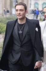 AMY JACKSON Arrives at Genny Fashion Show at Milan Fashion Week 02/22/2024