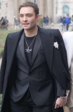 AMY JACKSON Arrives at Genny Fashion Show at Milan Fashion Week 02/22/2024