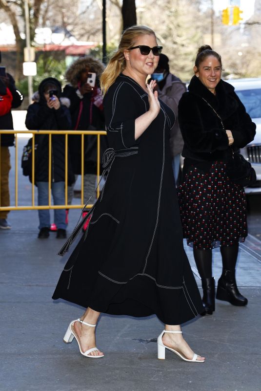AMY SCHUMER Leaves Good Morning America in New York 02/14/2024