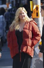 AMY SCHUMER on the Set of Kinda Pregnant in New York 02/26/2024
