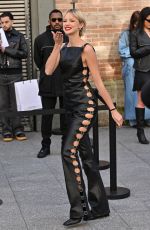 ANGELE Arrives at Courreges Fashion Show at Paris Fashion Week 02/28/2024