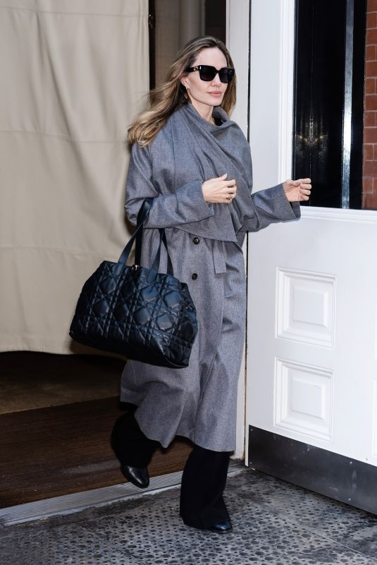 ANGELINA JOLIE Out and About in New York 02/22/2024