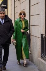 ANNA WINTOUR Out at Milan Fashion Week 02/21/2024