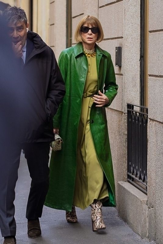 ANNA WINTOUR Out at Milan Fashion Week 02/21/2024