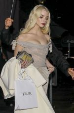 ANYA TAYLOR-JOY Leaves Exclusive Dior Party in Los Angeles 02/05/2024